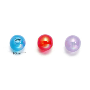 Perles rondes en acrylique couleur AB 8 mm, perles en vrac pour la fabrication de bracelets, accessoires de bijouterie - Product Image 2
