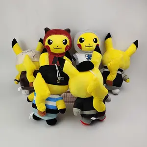 Mix vente en gros 8 pouces personnage de dessin animé le plus populaire Pokemoned Pikachu jouets en peluche