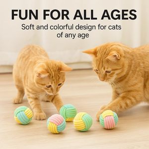 Wholesale Multicolor Cotton Rope Braided Bite-Resistant Cleaning <b>Dog</b> Toy Pet Toy <b>Ball</b> <b>Dog</b> Toys for Aggressive Chewers - Product Image 4