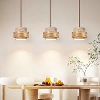 Luminaire suspendu rectangulaire Wabi Sabi en pierre jaune à 3 lumières, pour îlot de cuisine, restaurant, style médiéval, en travertin et bois