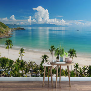 Papier peint mural 3D tropical palmier plage, moderne, imperméable, autocollant, pour chambre, salle de bain, hôtel, <span class=keywords><strong>spa</strong></span> - Product Image 2