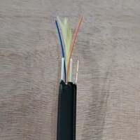 Kabel Fiber Optik Flat Drop, Kabel Fiber Optik Luar Ruangan Udara, Kabel Flat Toneable 1-12 Core
