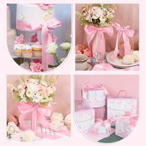 Cinta de Satén de Doble Cara de 4 cm x 100 Yardas para Flores - Product Image 5