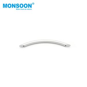 Poignées de tiroir et de porte de meubles de cuisine en aluminium blanc moderne, forme C, courbées, style épuré - Product Image 4