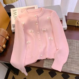 Cardigan da Donna in <span class=keywords><strong>Lana</strong></span> Lavorato a Maglia con Motivo Floreale, Decorazione a Bottoni <span class=keywords><strong>e</strong></span> Tasche Ricamate, Casual <span class=keywords><strong>e</strong></span> alla Moda - Product Image 5