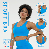 Nouveau doux confortable U forme dos nu Yoga haut court Fitness dos nu culture soutien-gorge de sport pour vêtements de sport