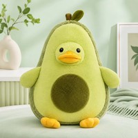 Aangepaste avocado-eend knuffel, fruitvormige groene knuffelpop voor bankkussen decoratie & creatief verjaardagscadeau voor kinderen