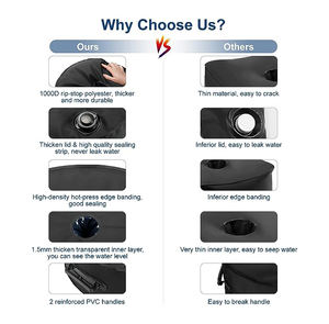 <span class=keywords><strong>Sac</strong></span> de support de parasol robuste 2-en-1 remplissable de <span class=keywords><strong>sable</strong></span> ou d'eau, lest anti-vent et anti-basculement pour mobilier de jardin, de terrasse ou de bord de piscine - Product Image 3