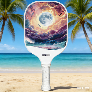 Raquette de pickleball portable professionnelle approuvée USAPA, en fibre de carbone 3K sans bordure, noyau en nid d'abeille, épaisseur 16 mm, motif uni - Product Image 1