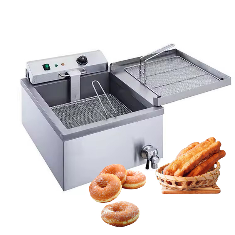 Nouveau Ce fabricant de beignets électrique commercial en acier inoxydable Mochi beignet et fromage beignet friteuse pour restaurant avec pompe PLCT