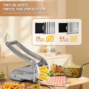 Tritatutto Manuale Commerciale Multifunzione per Patate, Verdure e Frutta con Lame in Acciaio Inox, Solo Lavaggio a Mano, Design Moderno - Product Image 1