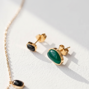 Orecchini donna lusso verde e nero bellissimo Design semplice nuovo con accessori di moda illuminazione di nicchia - Product Image 1