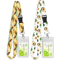 Lanière en polyester imprimé personnalisé pour fruits d'été Pochette étanche à l'eau Sangle de cou Promotionnel Imprimé personnalisé Pochette étanche au cou