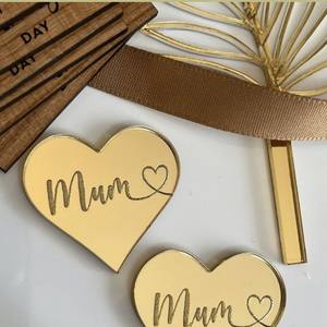 Etiqueta Colgante de Acrílico Espejo Personalizada, Etiqueta de Acrílico Brillante Multicolor en Dorado y Plateado para Ropa y Regalos - Product Image 2