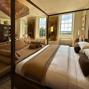 Chất Lượng Cao Byron Vải Tán Giường Sang Trọng Hiện Đại Hoàng Gia Nội Thất Phòng Ngủ Gỗ Rắn Vua & Nữ Hoàng Kích Thước Giường Bằng Gỗ Khung Bộ - Product Image 4