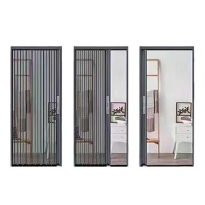 Folding Screen Door Stainless Steel <b>Mesh</b> <b>Insect</b> Resistant Entry Minimalist Design Easy Install - Product Image 1