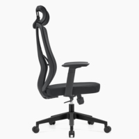 Chaise de bureau ergonomique moderne avec dossier en maille, coussin en éponge hautement élastique et appui-tête réglable