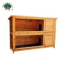 Conception de maison de ferme de lapins Cage d'élevage de lapins d'intérieur en bois commerciale bon marché