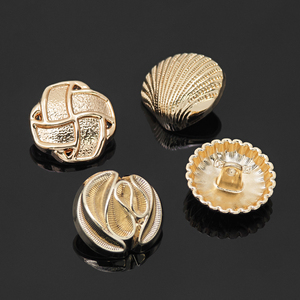 Botones Personalizados de Fábrica KUNSHUO, Botones de Concha, Estrella de Mar, Forma Irregular, Vástago de Metal, Botones Metálicos para Ropa de Mujer - Product Image 2