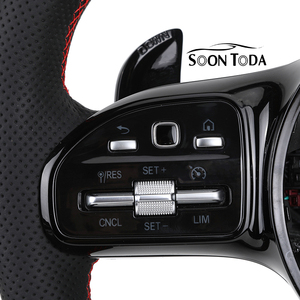 <span class=keywords><strong>Volant</strong></span> de direction en cuir et fibre de carbone avec LED pour Mercedes Benz W205 W221 W222 C238 W809 <span class=keywords><strong>W163</strong></span> W164 X166 GLS63 G65 G63 - Product Image 4