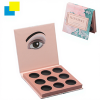 Palette de fards à paupières vide personnalisable pour votre marque, pigmentée, végane, avec boîte sérigraphiée or