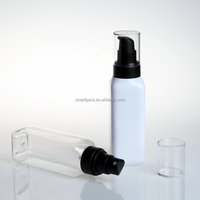Bouteilles carrées uniques en PET pour nettoyant visage et lotion, 60ml, 150ml, 200ml, pour emballage de sérum de soin de la peau – Vente chaude