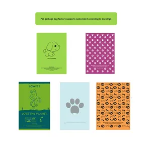 Sacs à déjections canines biodégradables personnalisés avec motifs imprimés, pour la gestion des déchets d'animaux, accessoires pour chiens, vente en gros, nouveauté du fabricant - Product Image 5