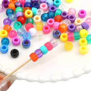 Acrylic Plastic Braid <strong>Pony</strong> <strong>Beads</strong> Hair Decoration Big Hole <strong>Bead</strong> for Diy Hair Accessories Dreadlocks Jewelry Making - Product Image 4