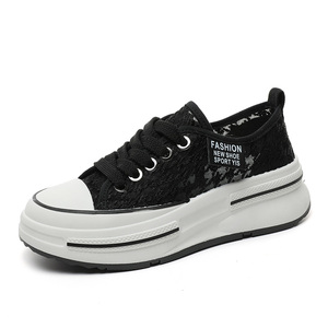 LYKU ZY5706 2026 New Mesh Women's Lace-up Round Head Summer Breathable Thick Sole Walking Casual Shoes Popular Versatile - Product Image 5