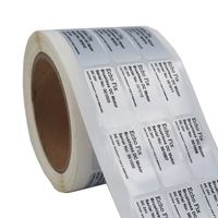 Etiquetas Adhesivas de Plástico en Rollo con Número de Serie, Etiquetas de PET Plateadas Brillantes para Impresión, Embalaje y Envío, Venta al Por Mayor