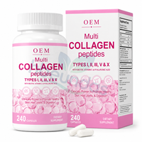 Complément de peptides de collagène multi-sources HBE pour articulations, os, peau, hydratation, élasticité, cheveux et ongles, favorise la digestion (ne convient pas aux enfants)