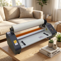 Machine à plastifier manuelle FM6580 à vitesse réglable, double face, à chaud et à froid, avec fonction inversée, pour formats A3/A4/A5/A6, pour pochettes de bureau