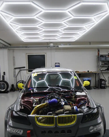 HanYin plafond lustre lampe voiture détaillant équipement hexagone lumières pour voiture Showroom intérieur et extérieur
