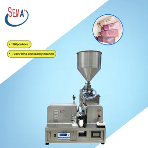 Semi-Automatic Filling Cosmetic Cream Tube Filling Sealing Packaging Machine