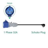 32A 1Phase chargeur de véhicule électrique adaptateur Portable CEE prise femelle 3Pin bleu 220V prise multiple nouveau Compatible Ev