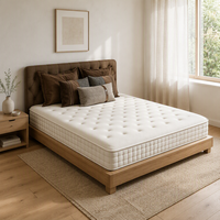 Matelas blanc avec ressorts ensachés compressés et emballés individuellement, offrant une fermeté équilibrée et un confort pour un sommeil profond et réparateur.