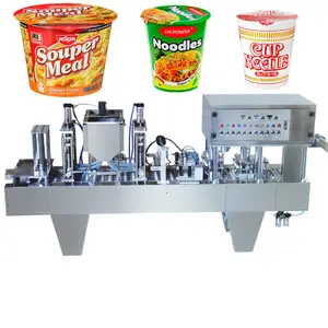 Máquina automática de sellado y embalaje de vasos de fideos instantáneos fritos de fábrica de Shanghai