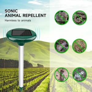 Repellente Solare per Talpe in Alluminio+ABS, Deterrente Sonico per Topi, Repellente per Roditori, Serpenti e Scoiattoli da Giardini e Fattorie - Product Image 1