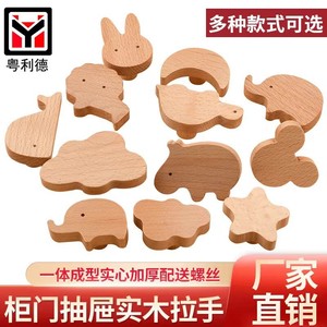 Wooden Handle Novelty Shape Cabinet <b>Door</b> Knob Durable <b>Rustic</b> Style - Product Image 5