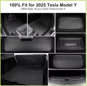 Tapetes para Tesla Model Y 2025 2026, Juego Completo para Todo Clima, Revestimientos de Carga, Tapete Trasero 3D TPE para <span class=keywords><strong>Maletero</strong></span> - Product Image 2