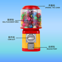 Distributeur automatique de capsules à monnayeur ZENJET pour la vente de jouets en magasins de détail pour enfants, capacité de 350 pièces, corps en acrylique