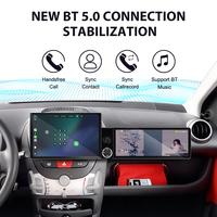 Écran ZWNAV 13,1"+12,3" pour Peugeot 107/Toyota Aygo/Citroën C1 2005-2014 Android 13 Carplay DSP GPS Autoradio Stéréo OEM