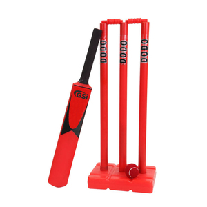 Juego de Críquet de Plástico con Bate, Postes y Pelota, Kit de Críquet Ligero para Niños, para Práctica, Entrenamiento y Diversión al Aire Libre - Product Image 4