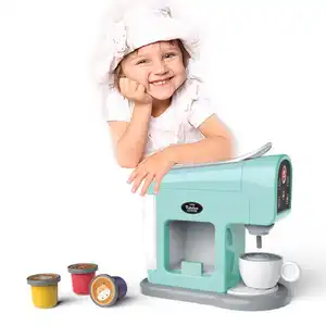 बच्चों सिमुलेशन कॉफी निर्माता खिलौने बच्चों कॉफी मशीन मिनी घर घरेलू उपकरणों खिलौने नाटक खेलने रसोई खिलौना बच्चों के लिए