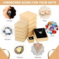 Boîte à bijoux miniature occidentale en carton et verre, personnalisée, écologique, avec logo sur mesure, haut de gamme, pour collier et bague indiens, portable