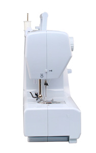 Machine à coudre surjeteuse mini portable blanche à plat, à entraînement électrique et à pédale, vente directe usine, offre spéciale - Product Image 4
