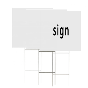 Best Seller 10"x30" H Wire Stakes 9 Gauge Galvanized Yard Sign Frame For Coroplast Boards Real Estate Open House Signs - Product Image 1