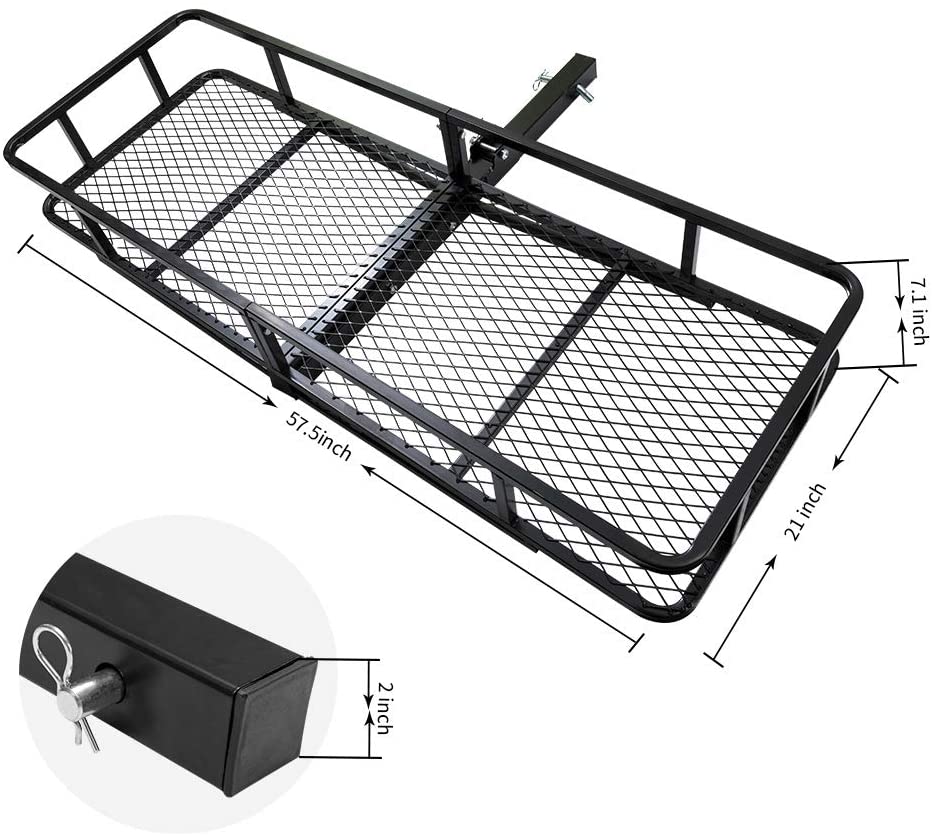 Складной грузовой перевозчик, багажная корзина, грузоподъемность 500 фунтов, сцепное устройство для перевозки грузов с сеткой для перевозки груза