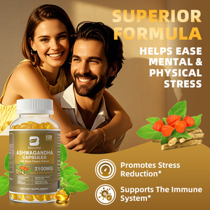 OEM 120 adet yüksek potens dengesi şeker ruh hali sağlıklı ashashandha kapsül 2100mg ekstra gücü - Product Image 5