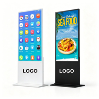 Affichage numérique interactif 4K sur pied, écran tactile LCD intelligent pour la publicité commerciale en intérieur